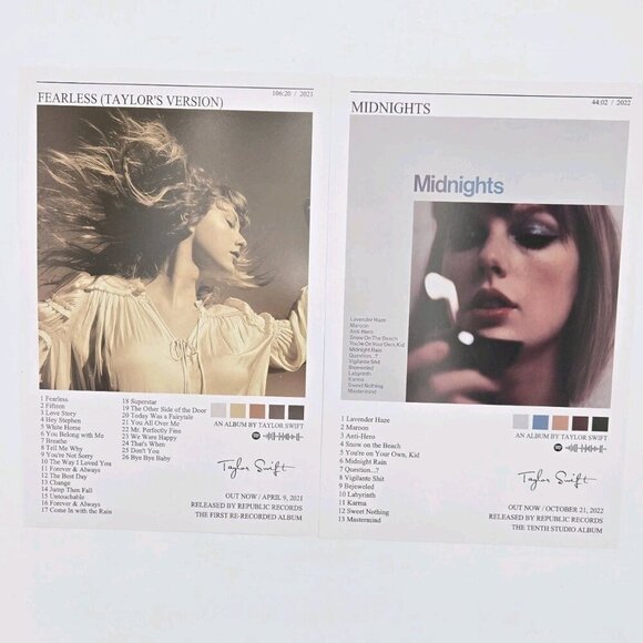 Taylor Swift 8 x 12 Album Cover Posters Set Of 14 New Tour Bedroom Decor Swiftie - Picture 6 of 6